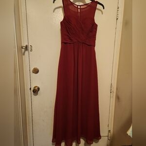 Beautiful Azazie maroon/burgundy evening gown/prom dress